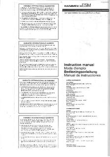Hanimex 35 ESM manual. Camera Instructions.